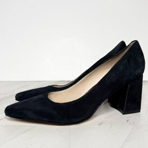 Marc Fisher Varla Black Suede Pump 9 1/2 M